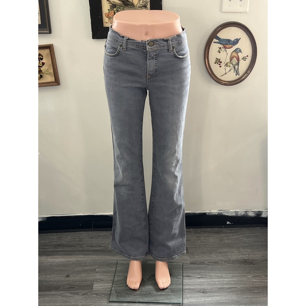 Moschino Jeans Vintage Grey Washed Low Rise Flare Leg Jeans Size 27